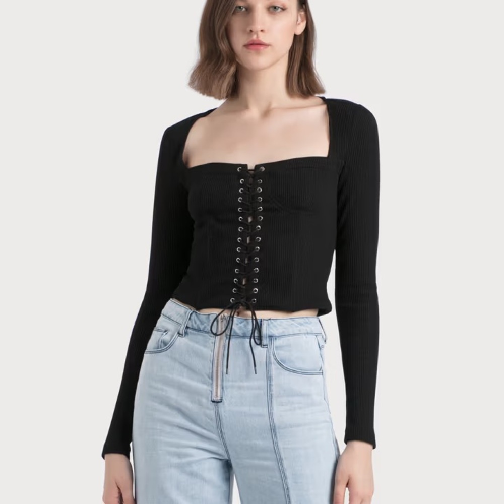 I.AM.GIA Portia Corset Corduroy Top